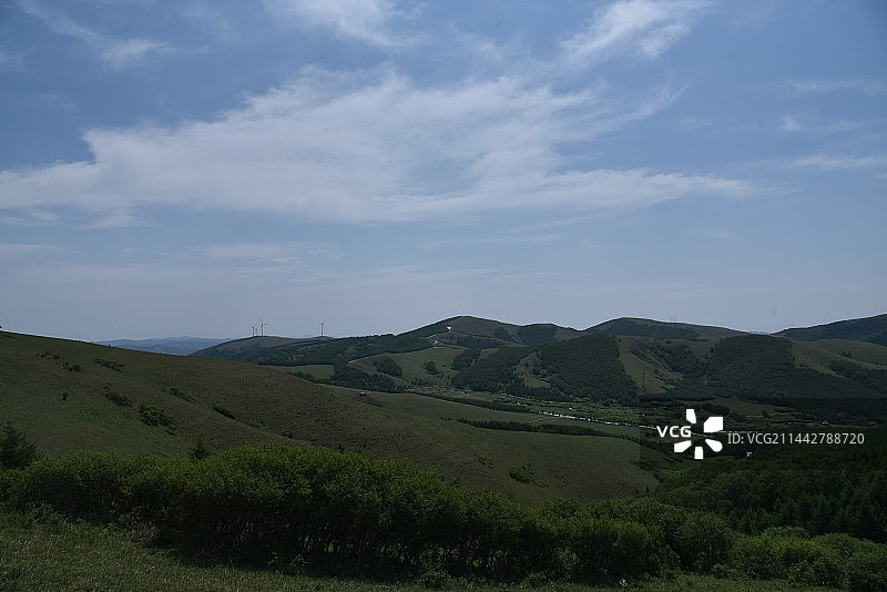 承德丰宁千松坝国家森林公园天路图片素材