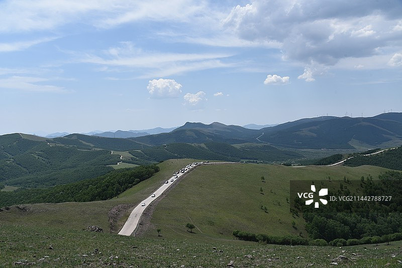 承德丰宁千松坝国家森林公园天路图片素材