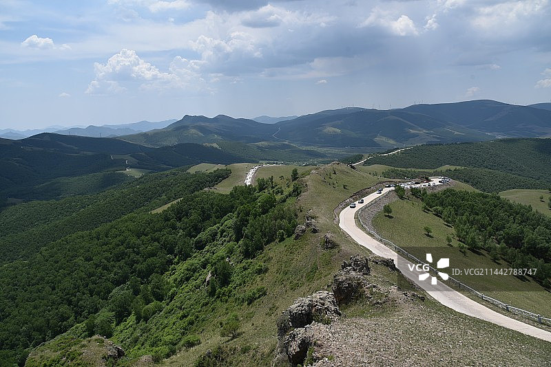 承德丰宁千松坝国家森林公园天路图片素材