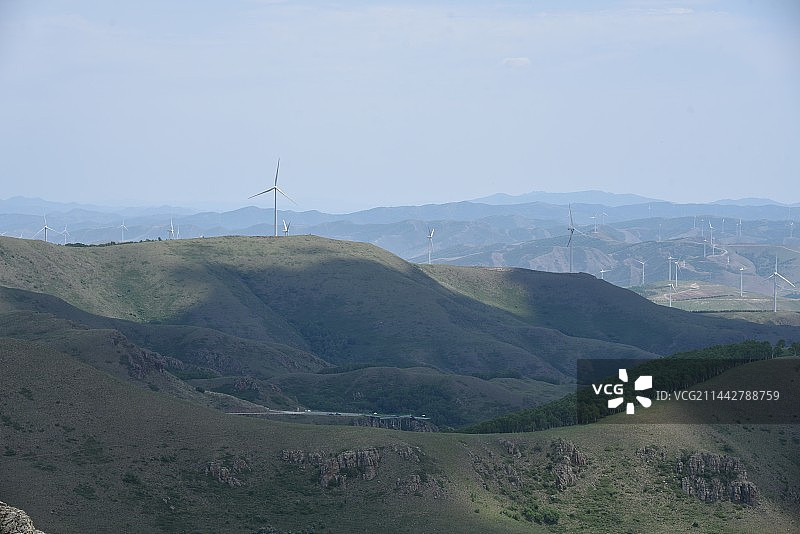 承德丰宁千松坝国家森林公园天路图片素材