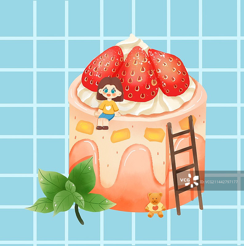 蛋糕 甜点插画图片素材