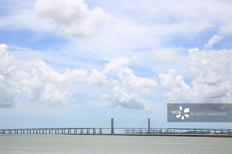 泉州丰海路奇特的天空气象图片素材