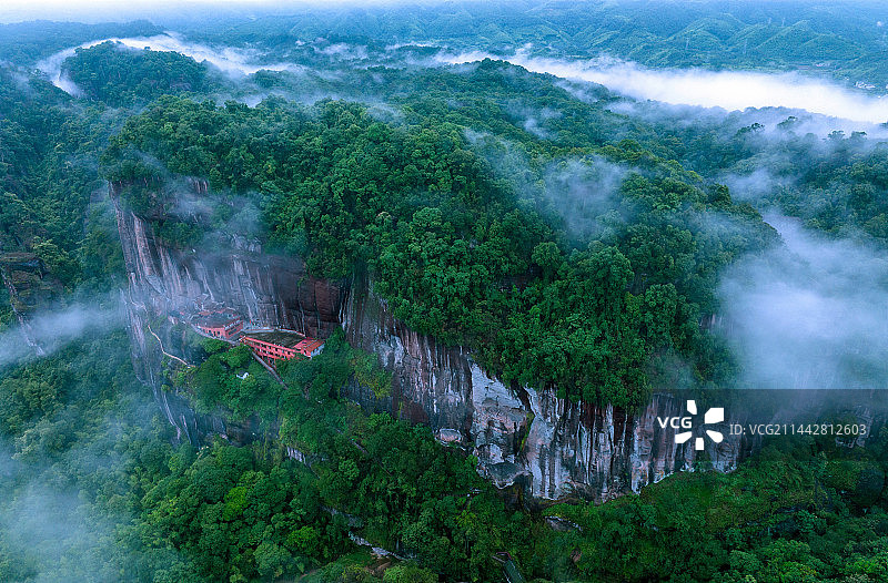 永安桃源洞景区百丈岩风光图片素材