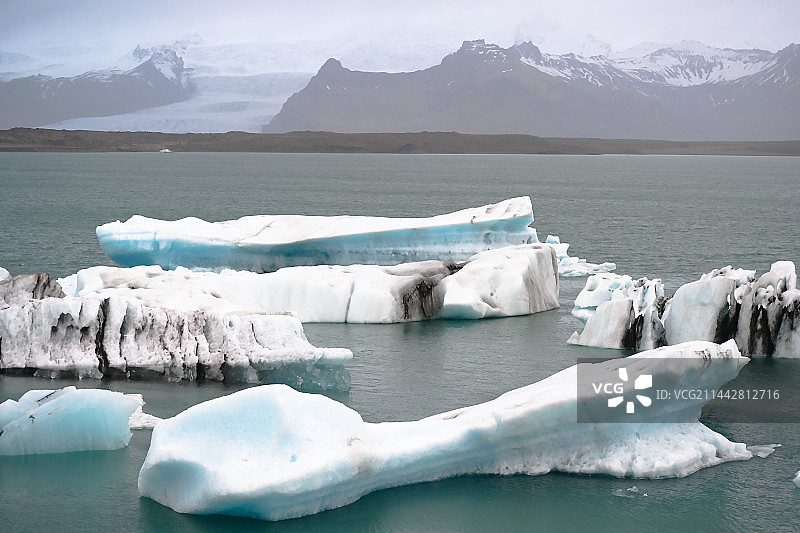 冰岛冰河湖图片素材