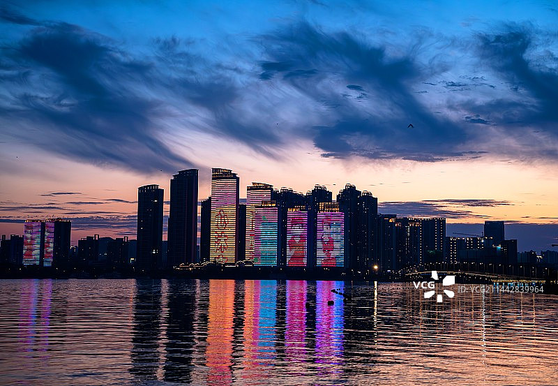 襄阳鱼梁洲风光图片素材