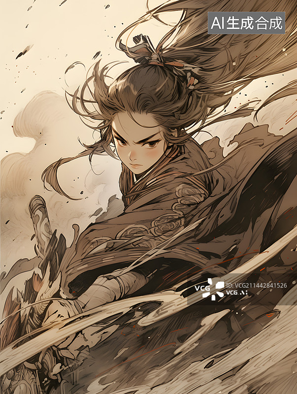 【AI数字艺术】将军图片素材