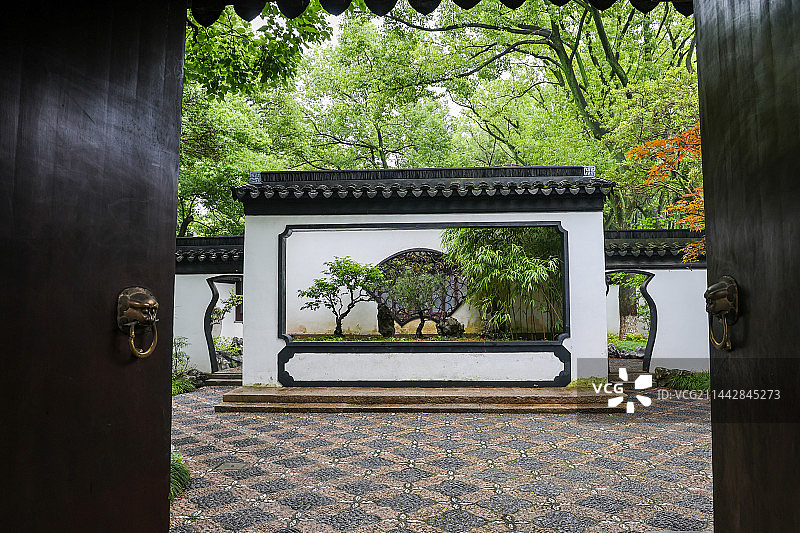 苏州昆山亭林园留晖园图片素材