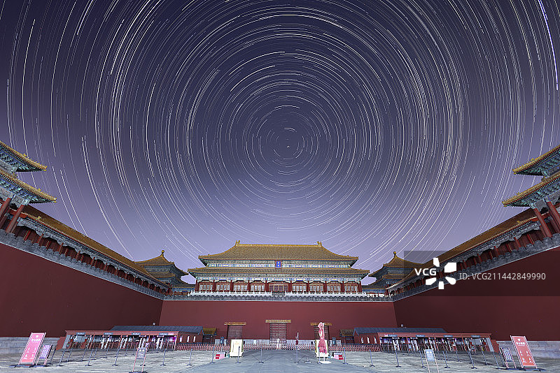 午门星轨图片素材