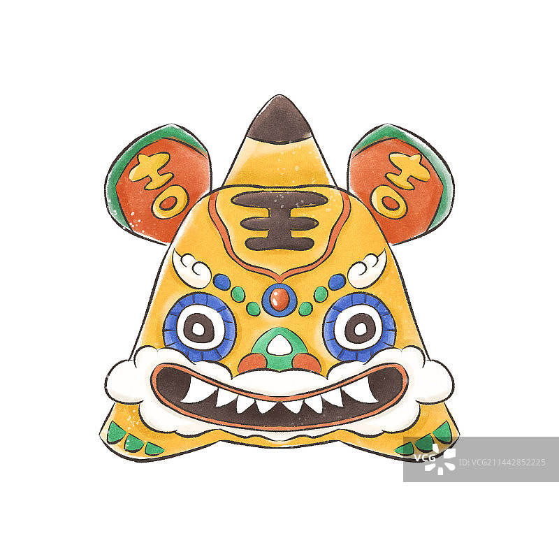 非遗黄色布老虎图片素材