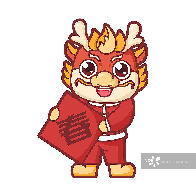 龙年十二生肖卡通形象图片素材