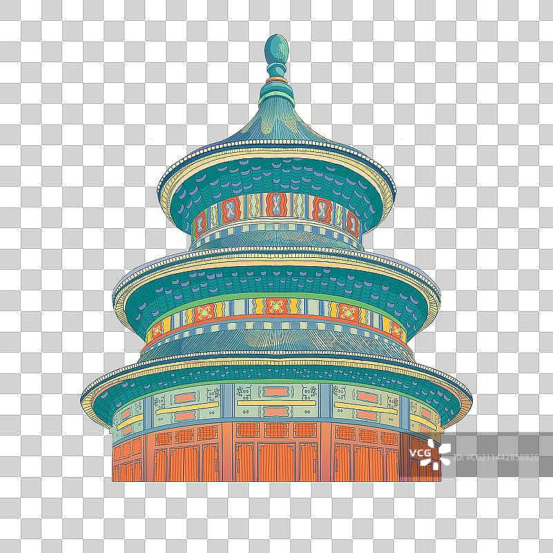 国潮风故宫天坛图片素材