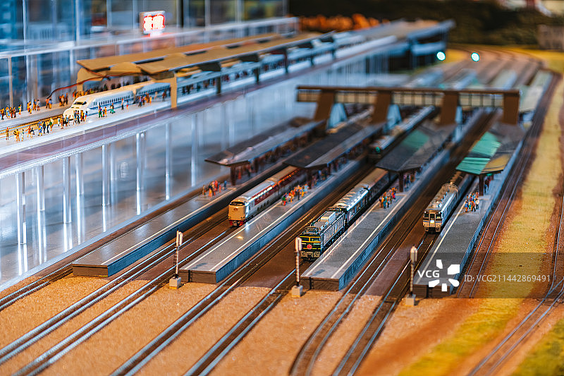 日本京都铁道博物馆京都火车站模型展示图片素材