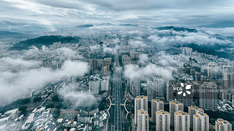 中国福建龙岩城市风光图片素材