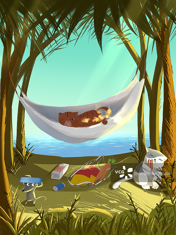 儿插猫和老鼠的故事图片素材