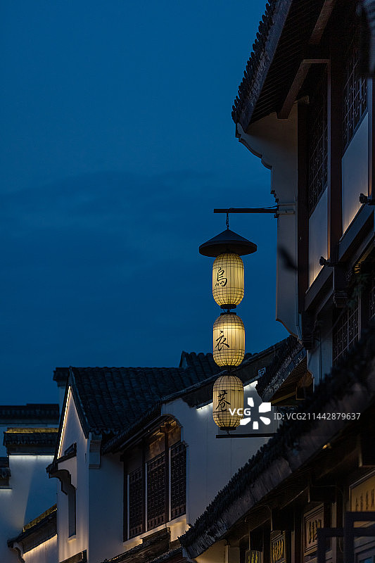 南京秦淮河风景区乌衣巷图片素材