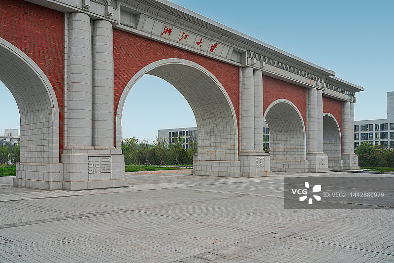 浙江大学校门图片素材