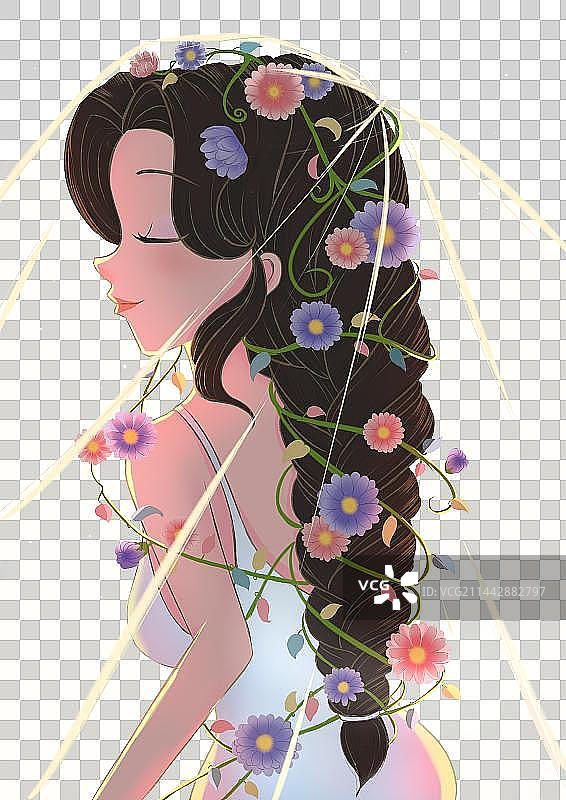 女婚纱头像图片素材