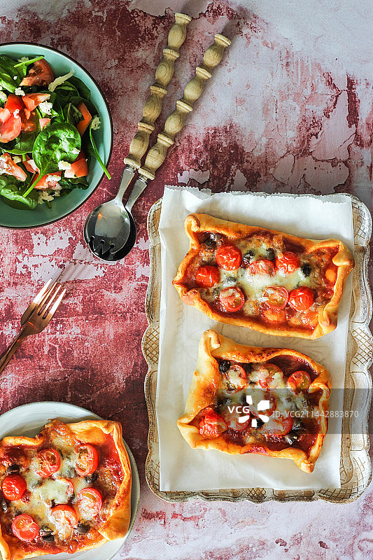 比萨饼肉类饼食图片素材