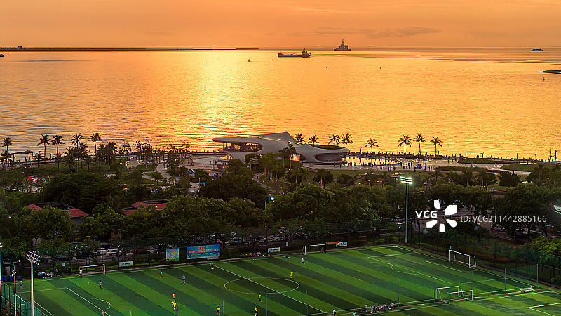 海口湾美景如画图片素材