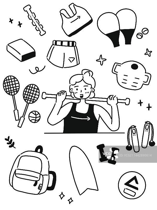 极简风我的运动日常图片素材