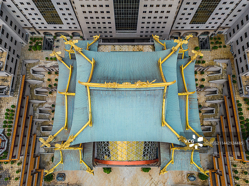 航拍广西玉林云天文化城云天宫图片素材