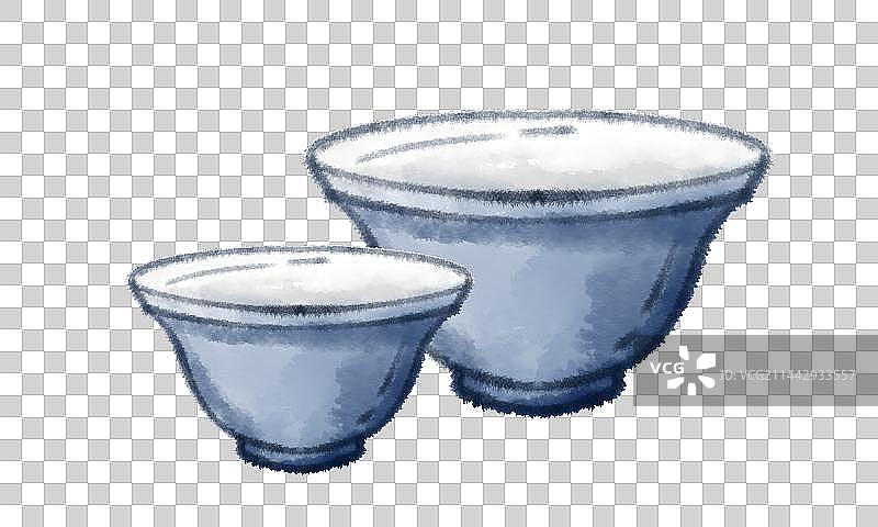 中医药材熬药养生手绘插画元素图片素材