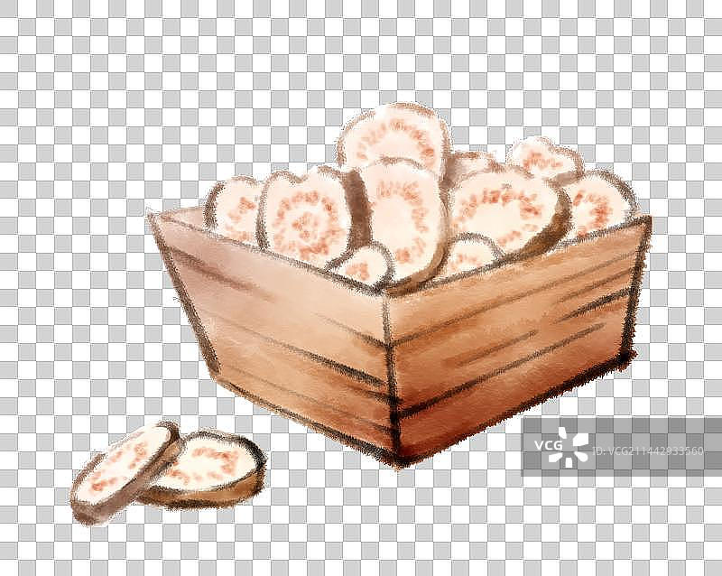 中医药材熬药养生手绘插画元素图片素材