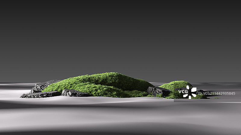 三维渲染抽象山脉地形背景图片素材