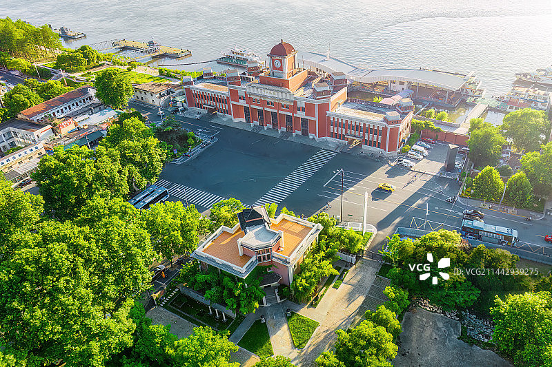 南京中山码头 落日图片素材