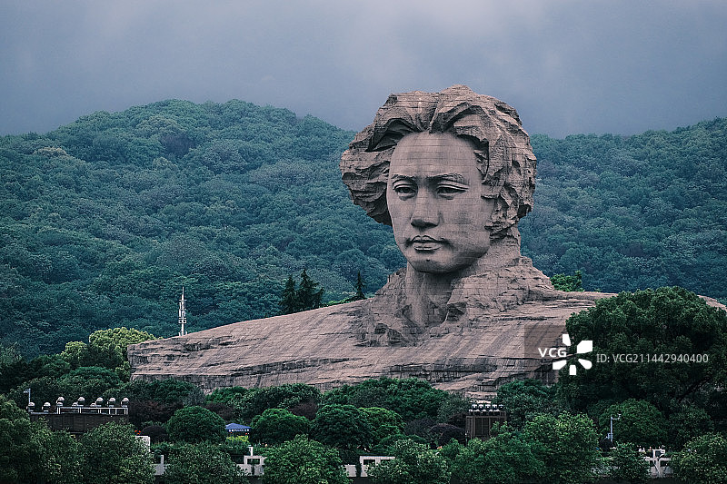 湖南长沙橘子洲头 伟人主席雕塑图片素材