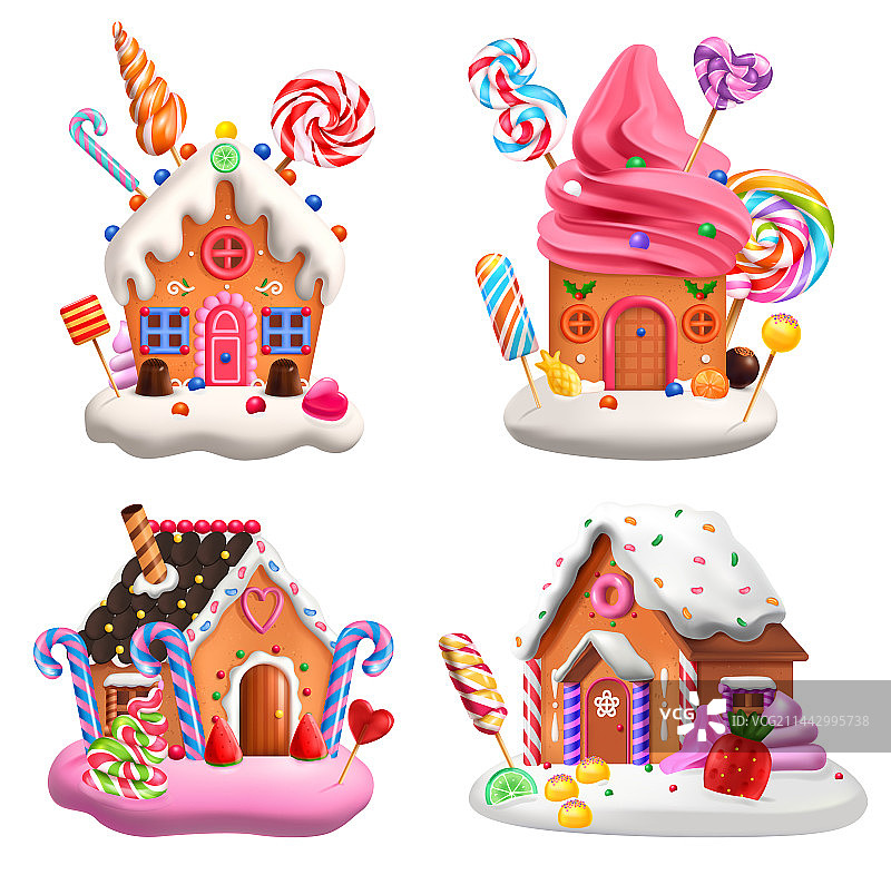 蛋糕房屋2x2设计理念图片素材