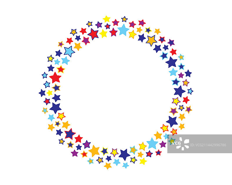 星星抽象圆形启动装饰框架图片素材