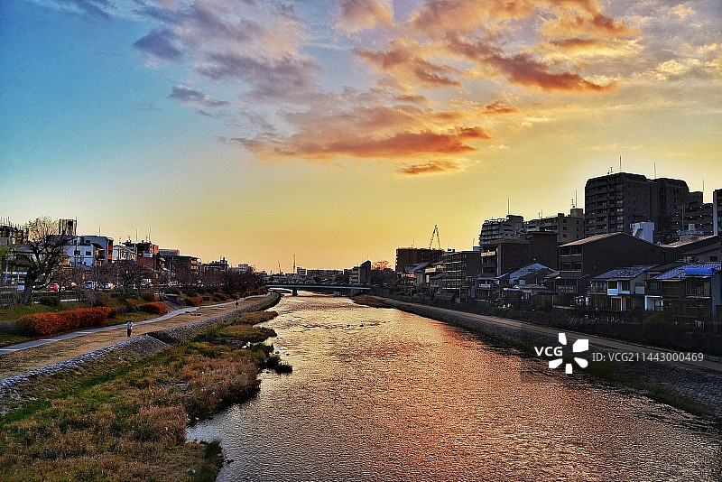 日本 京都 鸭川图片素材