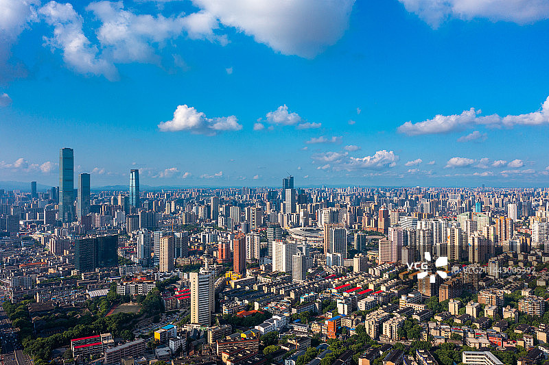湖南长沙市中心航拍图片素材