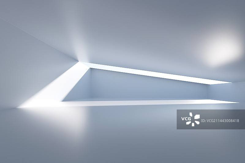 3D白色抽象几何背景空间图片素材