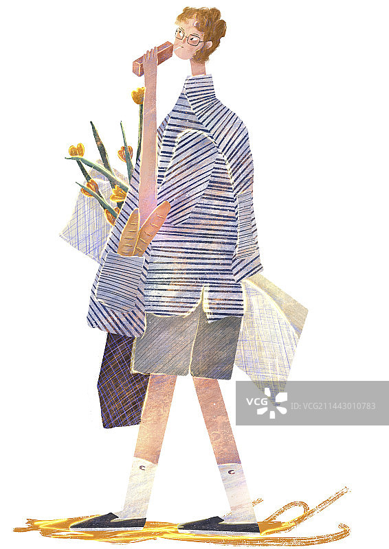 女孩的穿搭日常图片素材