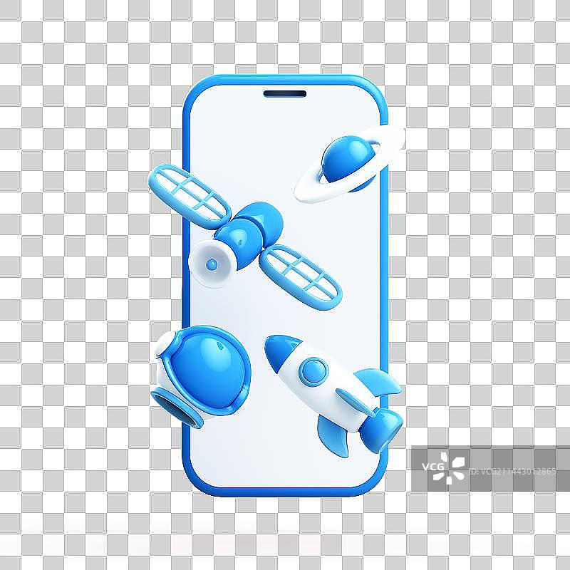 3D渲染的卡通图标图片素材