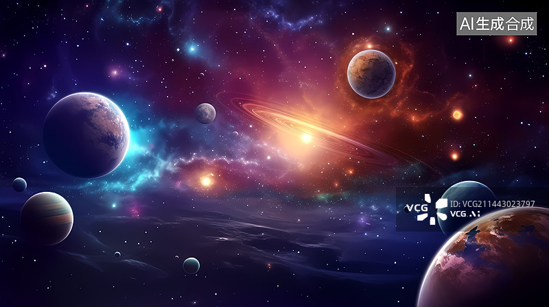 【AI数字艺术】天文学图片素材