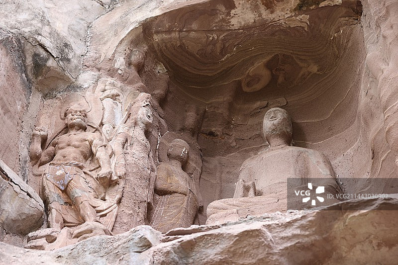 千佛寨与圆觉洞石刻图片素材