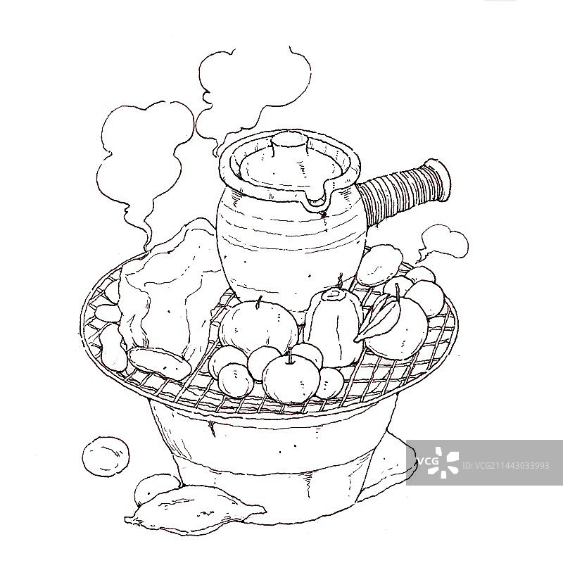 围炉煮茶图片素材