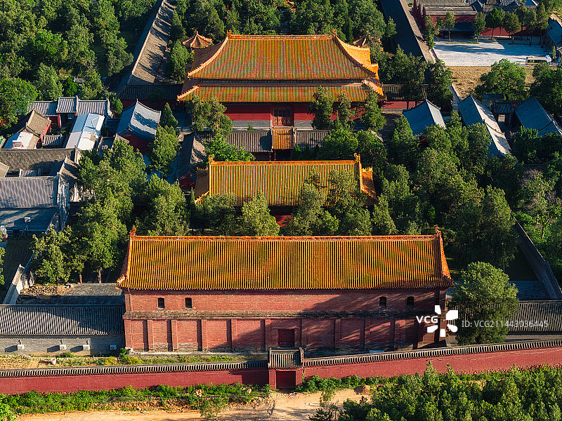 全国重点文物保护单位，河南省郑州市登封中岳庙夏季户外航拍图片素材