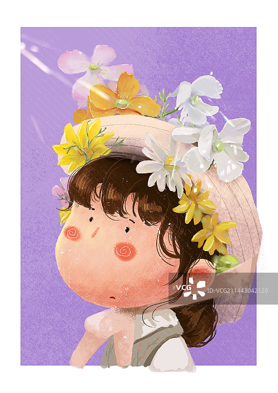 花卉女孩图片素材