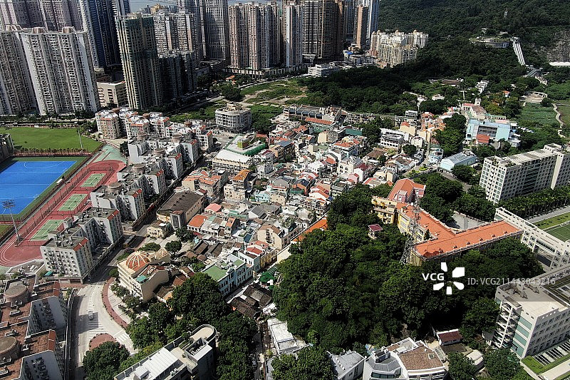 澳门官也街全景航拍图片素材
