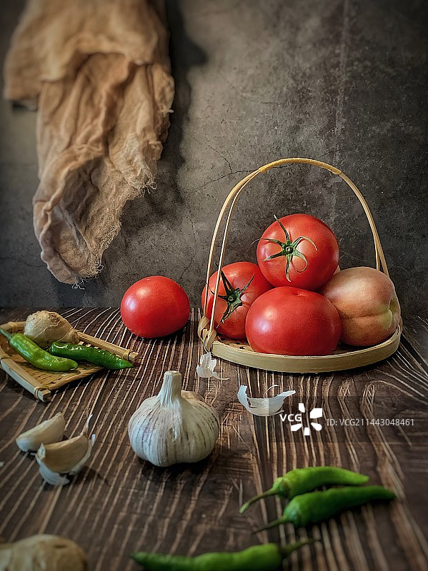 餐桌上蔬菜的高角度视图2图片素材