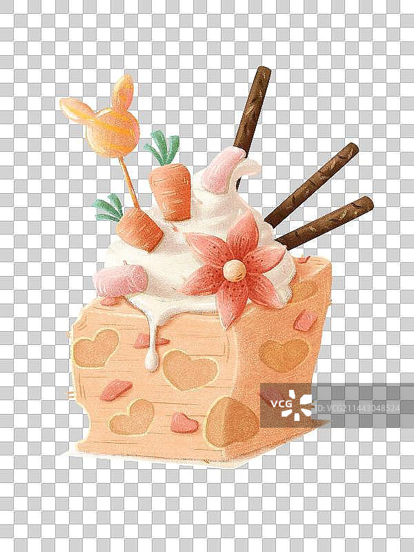 可爱的胡萝卜蛋糕图片素材