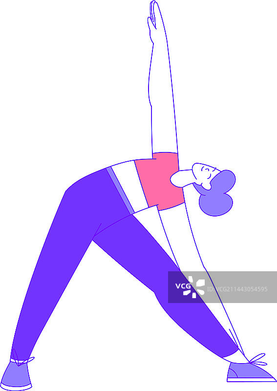 年轻女子进行身体训练和运动图片素材