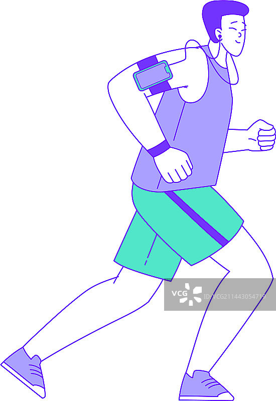 正在跑步的年轻男人图片素材