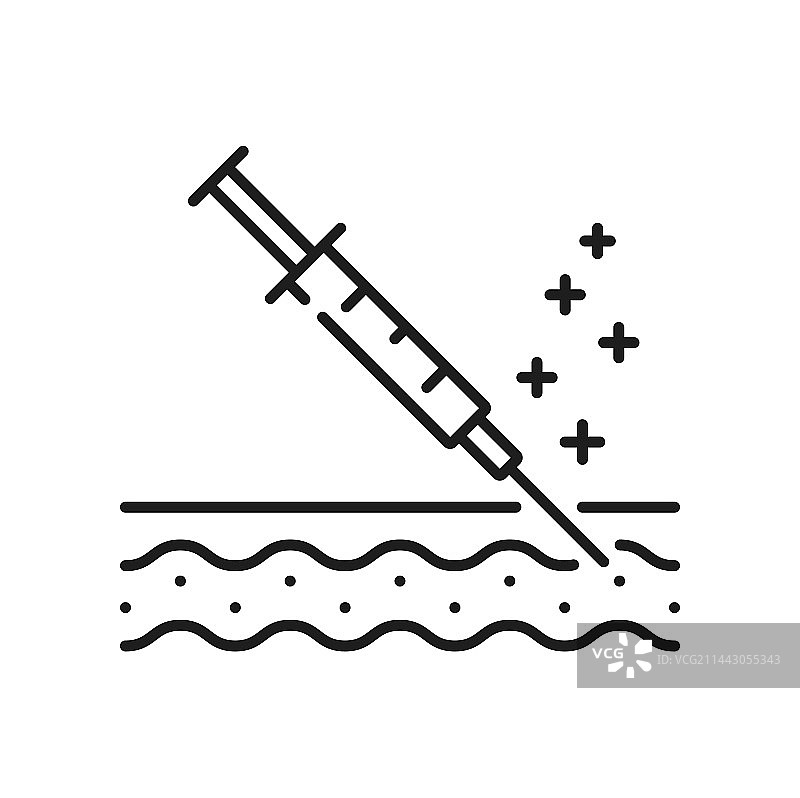 肉毒杆菌注射面部中胚层疗法和提拉图标图片素材