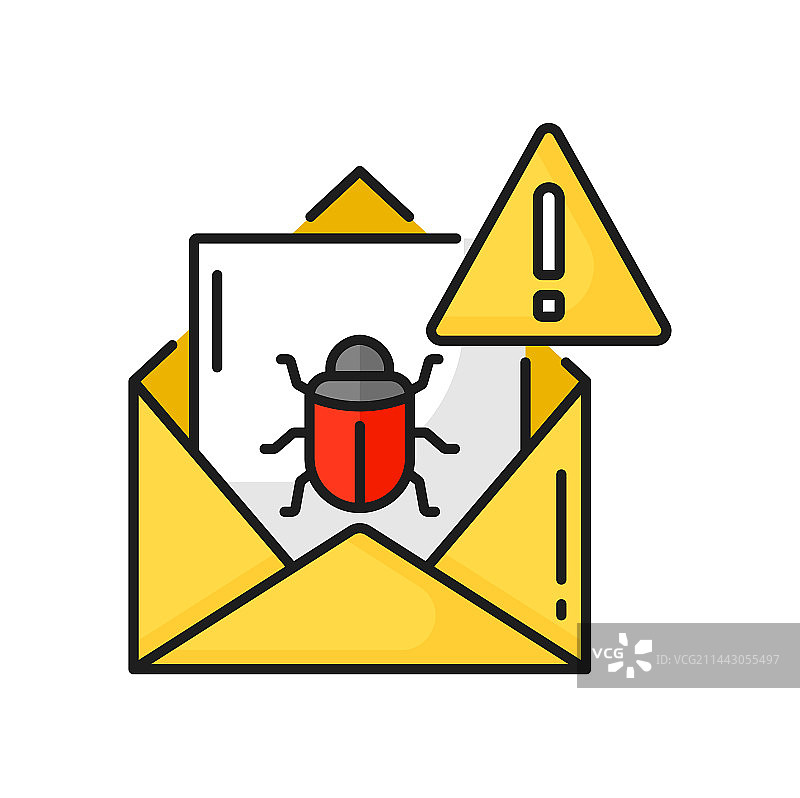 电子邮件中的病毒网络攻击电脑程序错误信息图片素材