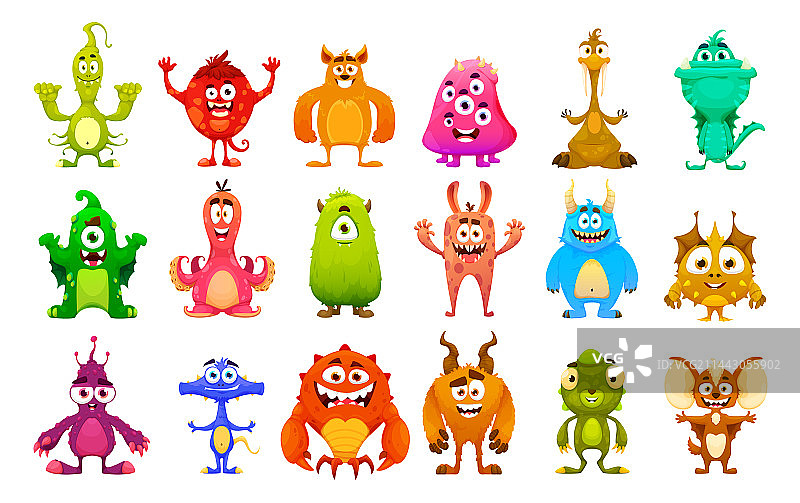 卡通趣味怪物角色图片素材